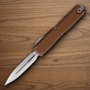 Microtech Auto Ultratech Gen IV Folding Knife 3.5" Bohler M390MK Steel Blade Brown Aluminum Handle