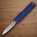 Microtech Auto Ultratech Gen IV Folding Knife 3.5" Bohler M390MK Steel Blade Navy Aluminum Handle