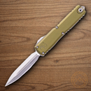 Microtech Auto Ultratech Gen IV Folding Knife 3.5" Bohler M390MK Steel Blade OD Green Aluminum Handle