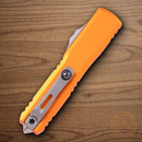 Microtech Auto Ultratech Gen IV Folding Knife 3.5" Bohler M390MK Steel Blade Orange Aluminum Handle