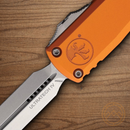 Microtech Auto Ultratech Gen IV Folding Knife 3.5" Bohler M390MK Steel Blade Orange Aluminum Handle