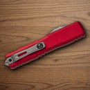 Microtech Auto Ultratech Gen IV Folding Knife 3.5" Bohler M390MK Steel Blade Red Aluminum Handle