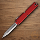 Microtech Auto Ultratech Gen IV Folding Knife 3.5" Bohler M390MK Steel Blade Red Aluminum Handle