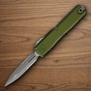 Microtech Auto Ultratech Gen IV Folding Knife 3.5" Bohler M390MK Steel Blade OD Green Aluminum Handle
