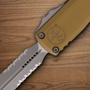 Microtech Auto Ultratech Gen IV Folding Knife 3.5" Bohler M390MK Steel Blade Tan Aluminum Handle