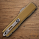 Microtech Auto Ultratech Gen IV Folding Knife 3.5" Bohler M390MK Steel Blade Tan Aluminum Handle
