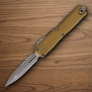 Microtech Auto Ultratech Gen IV Folding Knife 3.5" Bohler M390MK Steel Blade Tan Aluminum Handle