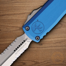 Microtech Auto Ultratech Gen IV Folding Knife 3.5" Bohler M390MK Steel Blade Blue Aluminum Handle