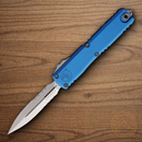 Microtech Auto Ultratech Gen IV Folding Knife 3.5" Bohler M390MK Steel Blade Blue Aluminum Handle
