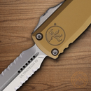Microtech Auto Ultratech Gen IV Folding Knife 3.5" Bohler M390MK Steel Blade Tan Aluminum Handle