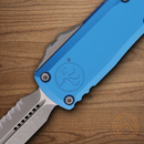 Microtech Auto Ultratech Gen IV Folding Knife 3.5" Bohler M390MK Steel Blade Blue Aluminum Handle