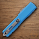 Microtech Auto Ultratech Gen IV Folding Knife 3.5" Bohler M390MK Steel Blade Blue Aluminum Handle