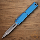 Microtech Auto Ultratech Gen IV Folding Knife 3.5" Bohler M390MK Steel Blade Blue Aluminum Handle