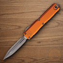 Microtech Auto Ultratech Gen IV Folding Knife 3.5" Bohler M390MK Steel Blade Orange Aluminum Handle