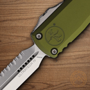 Microtech Auto Ultratech Gen IV Folding Knife 3.5" Bohler M390MK Steel Blade OD Green Aluminum Handle