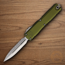 Microtech Auto Ultratech Gen IV Folding Knife 3.5" Bohler M390MK Steel Blade OD Green Aluminum Handle