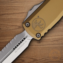 Microtech Auto Ultratech Gen IV Folding Knife 3.5" Bohler M390MK Steel Blade Tan Aluminum Handle