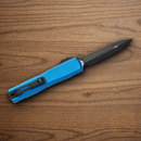 Microtech Auto Ultratech Gen IV Folding Knife 3.5" Bohler M390MK Steel Blade Blue Aluminum Handle