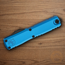 Microtech Auto Ultratech Gen IV Folding Knife 3.5" Bohler M390MK Steel Blade Blue Aluminum Handle