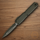 Microtech Auto Ultratech Gen IV Folding Knife 3.5" Bohler M390MK Steel Blade OD Green Aluminum Handle