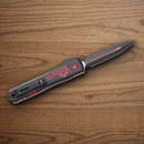 Microtech Auto Ultratech Gen IV Folding Knife 3.5" Bohler M390MK Steel Blade Black/Red Aluminum Handle