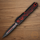 Microtech Auto Ultratech Gen IV Folding Knife 3.5" Bohler M390MK Steel Blade Black/Red Aluminum Handle