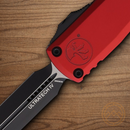 Microtech Auto Ultratech Gen IV Folding Knife 3.5" Bohler M390MK Steel Blade Red Aluminum Handle