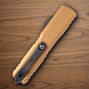 Microtech Auto Ultratech Gen IV Folding Knife 3.5" Bohler M390MK Steel Blade Tan Aluminum Handle