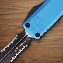 Microtech Auto Ultratech Gen IV Folding Knife 3.5" Bohler M390MK Steel Blade Blue Aluminum Handle