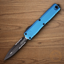 Microtech Auto Ultratech Gen IV Folding Knife 3.5" Bohler M390MK Steel Blade Blue Aluminum Handle