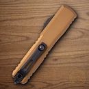 Microtech Auto Ultratech Gen IV Folding Knife 3.5" Bohler M390MK Steel Blade Tan Aluminum Handle