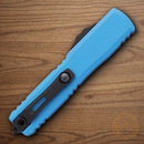 Microtech Auto Ultratech Gen IV Folding Knife 3.5" Bohler M390MK Steel Blade Blue Aluminum Handle
