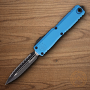 Microtech Auto Ultratech Gen IV Folding Knife 3.5" Bohler M390MK Steel Blade Blue Aluminum Handle