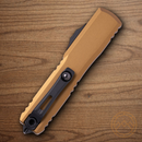 Microtech Auto Ultratech Gen IV Folding Knife 3.5" Bohler M390MK Steel Blade Tan Aluminum Handle