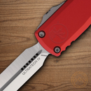 Microtech Auto Ultratech Gen IV Folding Knife 3.5" Bohler M390MK Steel Blade Red Aluminum Handle