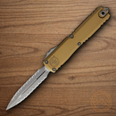 Microtech Auto Ultratech Gen IV Folding Knife 3.5" Bohler M390MK Steel Blade Tan Aluminum Handle