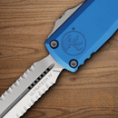 Microtech Auto Ultratech Gen IV Folding Knife 3.5" Bohler M390MK Steel Blade Blue Aluminum Handle