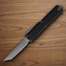 Microtech Auto Ultratech T/E Gen IV Folding Knife 3.5" Bohler M390MK Steel Blade Black Aluminum Handle