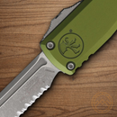Microtech Auto Ultratech Gen IV Folding Knife 3.5" Bohler M390MK Steel Blade OD Green Aluminum Handle
