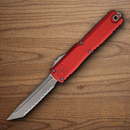 Microtech Auto Ultratech Gen IV Folding Knife 3.5" Bohler M390MK Steel Blade Red Aluminum Handle