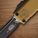 Microtech Auto Ultratech Gen IV Folding Knife 3.5" Bohler M390MK Steel Blade Tan Aluminum Handle
