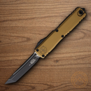 Microtech Auto Ultratech Gen IV Folding Knife 3.5" Bohler M390MK Steel Blade Tan Aluminum Handle