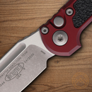 Microtech Auto LUDT Folding Knife 3.5" Bohler M390MK Steel Blade Merlot/Black Aluminum Handle