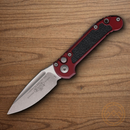 Microtech Auto LUDT Folding Knife 3.5" Bohler M390MK Steel Blade Merlot/Black Aluminum Handle