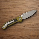 Microtech Auto LUDT Folding Knife 3.5" Bohler M390MK Steel Blade OD Green Aluminum Handle