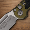 Microtech Auto LUDT Folding Knife 3.5" Bohler M390MK Steel Blade OD Green Aluminum Handle