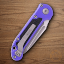Microtech Auto LUDT Folding Knife 3.5" Bohler M390MK Steel Blade Purple/Black Aluminum Handle