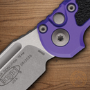 Microtech Auto LUDT Folding Knife 3.5" Bohler M390MK Steel Blade Purple/Black Aluminum Handle