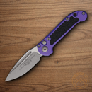 Microtech Auto LUDT Folding Knife 3.5" Bohler M390MK Steel Blade Purple/Black Aluminum Handle