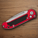 Microtech Auto LUDT Folding Knife 3.5" Bohler M390MK Steel Blade Red/Black Aluminum Handle